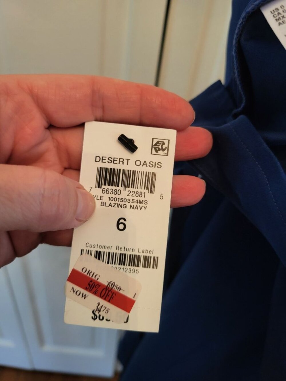 NWT Alfani Navy Blue Faux Wrap Midi Skirt 6 Old Money Preppy Nautical Classic - Picture 9 of 11